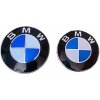 Kompletná sada emblémov BMW 82mm + 74mm predný + zadný bielo-modré e36 e46 e90 e60 Kompletná sada emblémov BMW 82mm + 74mm predný + zadný bielo-modré e36 e46 e90 e60