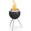 Höfats Štýlové ohnisko MOON na drevo a peletky Farba: Silver/BLACK - strieborná/čierna, Variant: s vysokou podstavou Höfats Štýlové ohnisko MOON na drevo a peletky Farba: Silver/BLACK - strieborná/čierna, Variant: s vysokou podstavou