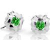Cutie Jewellery Slušivé detské náušnice z bieleho zlata C2216-30-X-2 zelená Cutie Jewellery Slušivé detské náušnice z bieleho zlata C2216-30-X-2 zelená