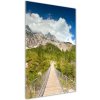Vertikálny foto obraz fotografie na skle Visiace most 50x100 cm Vertikálny foto obraz fotografie na skle Visiace most 50x100 cm