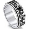 Izmael Prsteň Celtic Strieborná/Čierna KP32080