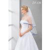 Svadobný závoj s modrým lemom ZF-126 Výber farby: biela Svadobný závoj s modrým lemom ZF-126 Výber farby: biela