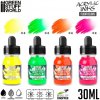 Green Stuff World Acrylic Inks Set Fluor x4