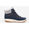 Quechua Dámska zimná nepremokavá kožená turistická obuv NH900 modrá