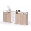 Idea Veľká komoda Maximo dub sonoma/biela 208 × 38 × 94 Idea Veľká komoda Maximo dub sonoma/biela 208 × 38 × 94
