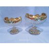 Broušená mísa 61108/diadem/ zdobená zlatem a smaltem - 18 cm Broušená mísa 61108/diadem/ zdobená zlatem a smaltem - 18 cm
