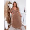 ZAZZA Dlhé zlaté spoločenské šaty Veľkosť: XL ZAZZA Dlhé zlaté spoločenské šaty Veľkosť: XL