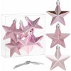SPRINGOS Hviezdičky ružové sada 6ks vianočné ozdoby