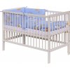 Dětská postýlka s kompletní výbavou Scarlett 120 x 60 cm - Mráček - modrá Dětská postýlka s kompletní výbavou Scarlett 120 x 60 cm - Mráček - modrá