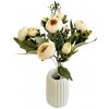 Ranunculus kytica x5 28cm krémová umelá Ranunculus kytica x5 28cm krémová umelá