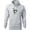 Husľový kľúč srdce - Mikina pánska Cape s kapucňou - 3XL ( Svetlosivý melír ) Husľový kľúč srdce - Mikina pánska Cape s kapucňou - 3XL ( Svetlosivý melír )