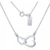 SILVEGO Strieborný náhrdelník Spojená srdce SMJN059FP7