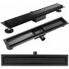 Rea Neox Black Matt, lineárny odtokový žľab 50cm, vzor 2v1, čierna matná, REA-G6600 Rea Neox Black Matt, lineárny odtokový žľab 50cm, vzor 2v1, čierna matná, REA-G6600