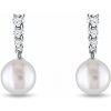 Náušnice z bieleho zlata s perlou a briliantmi KLENOTA K0658012 Náušnice z bieleho zlata s perlou a briliantmi KLENOTA K0658012