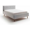 Svetlosivá čalúnená dvojlôžková posteľ s úložným priestorom s roštom 140x200 cm Lotte – Meise Möbel Svetlosivá čalúnená dvojlôžková posteľ s úložným priestorom s roštom 140x200 cm Lotte – Meise Möbel