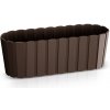 Plastový truhlík BOARDEE Case kvetináč oválny v hnedej farbe so vzorom latiek 38 cm 33017 Plastový truhlík BOARDEE Case kvetináč oválny v hnedej farbe so vzorom latiek 38 cm 33017