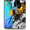Picasee silikónový čierny obal pre Huawei P30 - Black Gold 2 Picasee silikónový čierny obal pre Huawei P30 - Black Gold 2