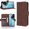 Peňaženkové kožené puzdro Skin Feel na Motorola Moto G72 - Hnedá Peňaženkové kožené puzdro Skin Feel na Motorola Moto G72 - Hnedá