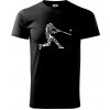 Hráč basebalu ikony - Klasické pánske tričko vyššej gramáže - XS ( Čierna ) Hráč basebalu ikony - Klasické pánske tričko vyššej gramáže - XS ( Čierna )