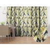 Biante Zamatový záves Tamara TMR-010 Zlaté tropické listy na zelenom 145x230 cm Biante Zamatový záves Tamara TMR-010 Zlaté tropické listy na zelenom 145x230 cm