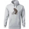 Medveď na bicykli - Mikina pánska Cape s kapucňou - 3XL ( Svetlosivý melír ) Medveď na bicykli - Mikina pánska Cape s kapucňou - 3XL ( Svetlosivý melír )