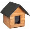 MKSTOR Drevená búda pre Psa z Masívu 75x72x52cm, sivá strecha MKSTOR Drevená búda pre Psa z Masívu 75x72x52cm, sivá strecha