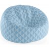 Sablio Sedací vak Cocoon Modré obrátené pyramídy - 115 x 75 x 45 cm Sablio Sedací vak Cocoon Modré obrátené pyramídy - 115 x 75 x 45 cm