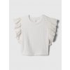 GAP Baby crop top s volánikmi Biela 4YRS GAP Baby crop top s volánikmi Biela 4YRS