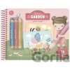 Little Dutch Omaľovánky s pastelkami Záhrada Rosa Little Dutch Omaľovánky s pastelkami Záhrada Rosa