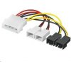 PremiumCord Kabel napájecí FAN 5,25-2x 12V, 2x 5V TX 3pin, kn-5 PremiumCord Kabel napájecí FAN 5,25-2x 12V, 2x 5V TX 3pin, kn-5