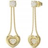 Visiace srdiečkové náušnice GUESS L.O.V.E. JUBE05462JWYGT Visiace srdiečkové náušnice GUESS L.O.V.E. JUBE05462JWYGT