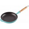 Le Creuset panvica okrúhla s drevenou rúčkou Karibská modrá 24 cm