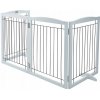Voľne stojaca brána pre psa 81x244 cm, skladacia, biela Voľne stojaca brána pre psa 81x244 cm, skladacia, biela