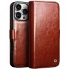 Puzdro QIALINO na iPhone 16 Pro Max Kožené hnede Puzdro QIALINO na iPhone 16 Pro Max Kožené hnede
