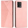 Peňaženkové kožené puzdro Diamond Pattern na Motorola Moto G72 - Rose Gold Peňaženkové kožené puzdro Diamond Pattern na Motorola Moto G72 - Rose Gold