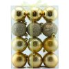 DECOLED Plastové ozdoby zlaté 24 ks prům. 6 cm