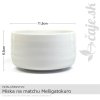 Chawan – miska na čaj matcha Mešigatokuro biela – porcelán Chawan – miska na čaj matcha Mešigatokuro biela – porcelán