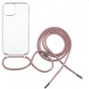 FIXED Pure Neck AntiUV s ružovou šnúrkou na krk Apple iPhone 15 Plus FIXPUN-1201-PI