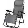 Záhradné polohovacie kreslo SPRINGOS ZERO GRAVITY šedé Záhradné polohovacie kreslo SPRINGOS ZERO GRAVITY šedé