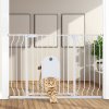 COMOMY Zábrana na dvere pre psy a mačky PET GATE Indoor Barrier, silná zábrana na schody, 75-123 cm, bez vŕtania, biela