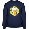 AWDis Sweat Mikina - Dizajn - Smrtka v pivnom pohári - Oxfordská modrá - S - Dámske AWDis Sweat Mikina - Dizajn - Smrtka v pivnom pohári - Oxfordská modrá - S - Dámske