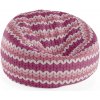 Sablio Sedací vak Cocoon Striedajúce ružové pletenie - 115 x 75 x 45 cm Sablio Sedací vak Cocoon Striedajúce ružové pletenie - 115 x 75 x 45 cm