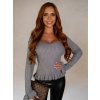 ASPERISSIA Dámsky sveter LINA Farba: Sivá, Konfekčná veľkosť: L/XL ASPERISSIA Dámsky sveter LINA Farba: Sivá, Konfekčná veľkosť: L/XL