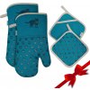 Set rukavíc na pečenie s podložkami, 2 x 2 ks Set rukavíc na pečenie s podložkami, 2 x 2 ks