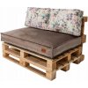 Golden Garden Paletové sedenie GG77 - podsedák a vankúš 120cm x 80cm x 15cm penový granulát slabo hnedá vzor ružové kve Golden Garden Paletové sedenie GG77 - podsedák a vankúš 120cm x 80cm x 15cm penový granulát slabo hnedá vzor ružové kve
