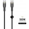 Fixed opletený kábel USB-C 100W, PD, 2,0m, čierny FIXDB-CC2-BK Fixed opletený kábel USB-C 100W, PD, 2,0m, čierny FIXDB-CC2-BK