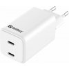NONAME Sandberg AC Charger Dual USB-C PD65W EU 441-56 NONAME Sandberg AC Charger Dual USB-C PD65W EU 441-56
