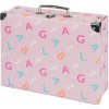 Skladací školský kufrík BAAGL LOGO Ružová,Mix Skladací školský kufrík BAAGL LOGO Ružová,Mix