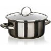 BANQUET METALLIC Black Hrniec smaltovaný 20 cm 2 l s pokrievkou