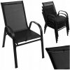 Záhradná stolička Gardlov kovová čierna vodeodolná 4 ks Záhradná stolička Gardlov kovová čierna vodeodolná 4 ks
